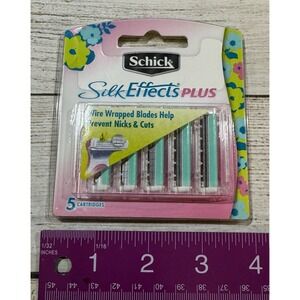 NOS 2012 Schick Silk Effects Plus Womens Razor Blade Refills, 5 Count GTub37